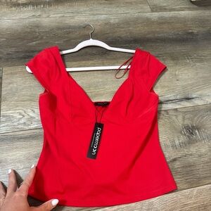 Vibrant Red Crop Top by